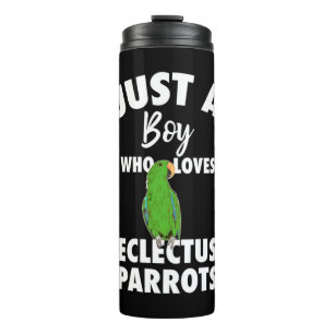 Nur ein Mädchen, das Eclectus Parrot Liebe Thermosbecher
