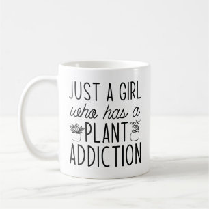 Nur ein Mädchen, das eine Pflanze hat Kaffeetasse