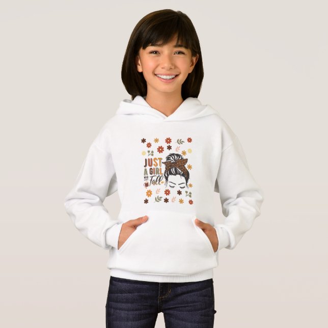 Nur ein Mädchen, das einen Fall Liebe Hoodie (Vorne ganz)