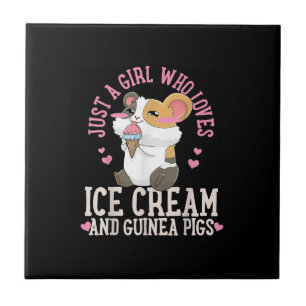 Nur ein Mädchen, das Eis und Guinea Liebe Fliese
