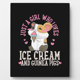 Nur ein Mädchen, das Eis und Guinea Liebe Fotoplatte