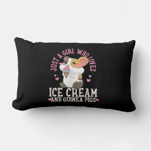 Nur ein Mädchen, das Eis und Guinea Liebe Lendenkissen
