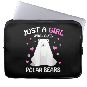 Nur ein Mädchen, das Eisbären Liebe, Girls Polar B Laptopschutzhülle