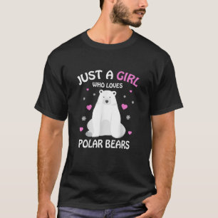 Nur ein Mädchen, das Eisbären Liebe, Girls Polar B T-Shirt