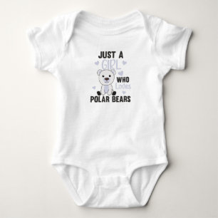Nur ein Mädchen, das Eisbären Liebe - Niedlicher P Baby Strampler