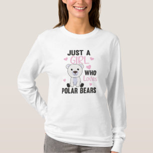 Nur ein Mädchen, das Eisbären Liebe - Niedlicher P T-Shirt