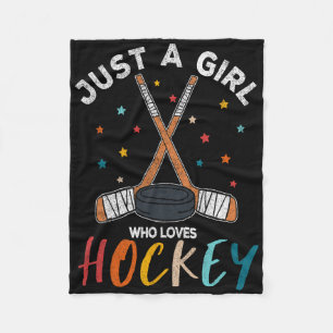 Nur ein Mädchen, das Eishockey für Mädchen-Hockey  Fleecedecke
