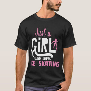Nur ein Mädchen, das Eislaufen Figure T-Shirt lie