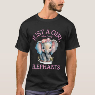 Nur ein Mädchen, das Elefanten Liebe Baby Elephant T-Shirt