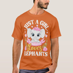 Nur ein Mädchen, das Elefanten Liebe - Elefant Lov T-Shirt