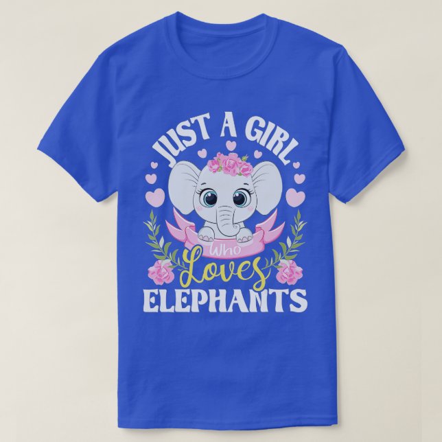 Nur ein Mädchen, das Elefanten Liebe - Elefant Lov T-Shirt (Design vorne)