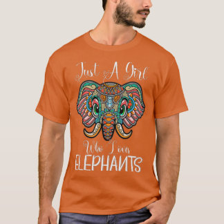 Nur ein Mädchen, das Elefanten Liebe - Elefantenge T-Shirt