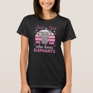 Nur ein Mädchen, das Elefanten Liebe T-Shirt