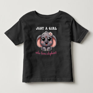 Nur ein Mädchen das Elefanten liebt Süßer Elefant Kleinkind T-shirt