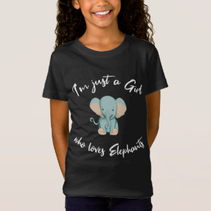 Nur ein Mädchen, das Elefanten niedlich Liebe T-Shirt