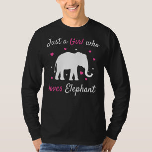 Nur ein Mädchen, das Elephant Zoo Animal Safari Li T-Shirt