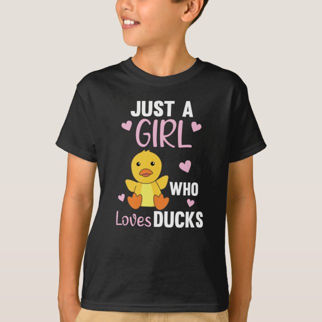 Nur ein Mädchen, das Enten Liebe - Niedliche Tiere T-Shirt (Vorderseite)