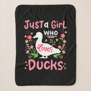 Nur ein Mädchen, das Enten Lieben Sherpadecke