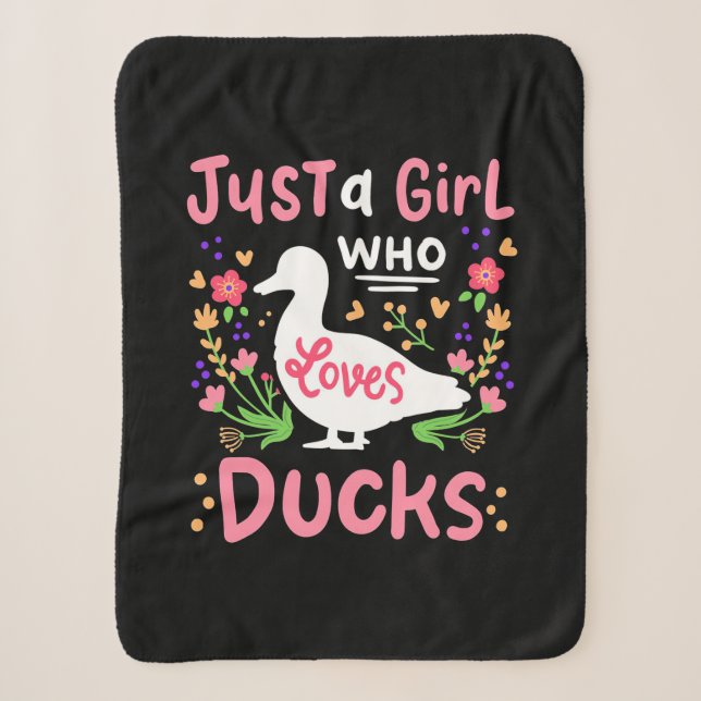 Nur ein Mädchen, das Enten Lieben Sherpadecke (Vorderseite)