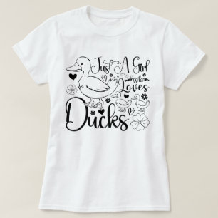 Nur ein Mädchen, das Enten Niedliche Enten Liebe L T-Shirt