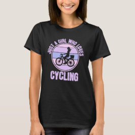 Nur ein Mädchen, das Fahrrad-Lieben macht T-Shirt