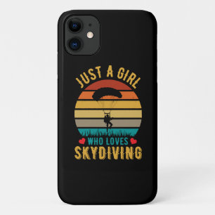 nur ein Mädchen, das Fallschirmspringen liebt Case-Mate iPhone Hülle