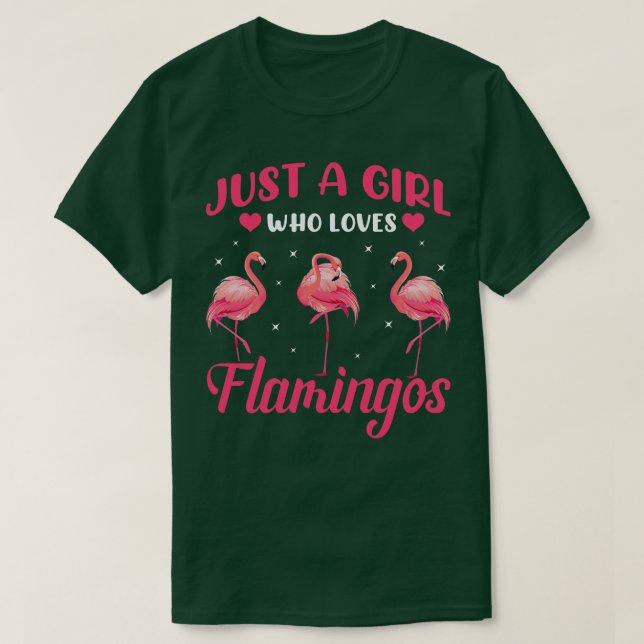 nur ein Mädchen, das Flamingos Lieben T-Shirt (Design vorne)