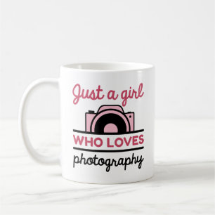 Nur ein Mädchen, das Fotografie Lieben Kaffeetasse