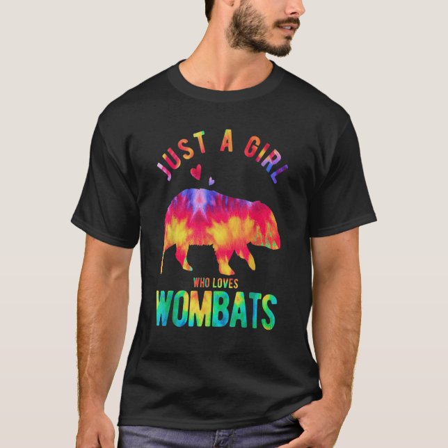 Nur ein Mädchen, das Frauen Lieben  Wombat T-Shirt (Vorderseite)