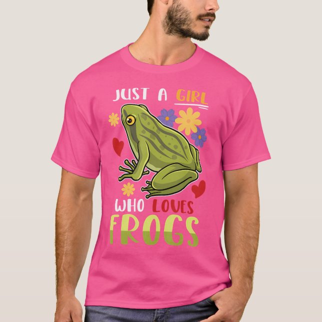 Nur ein Mädchen, das Frösche-Frösche-Frösche-Toad  T-Shirt (Vorderseite)