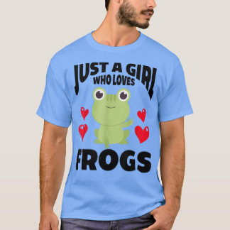 Nur ein Mädchen, das Frösche Liebe, ein grünes Fro T-Shirt