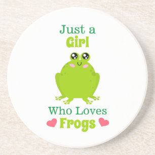 Nur ein Mädchen, das Frösche Liebe Getränkeuntersetzer