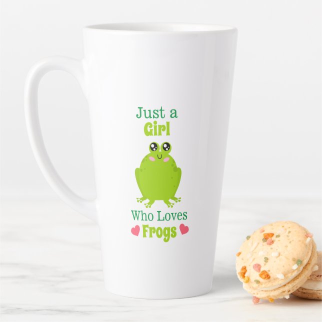 Nur ein Mädchen, das Frösche Liebe Milchtasse (Beispiel)