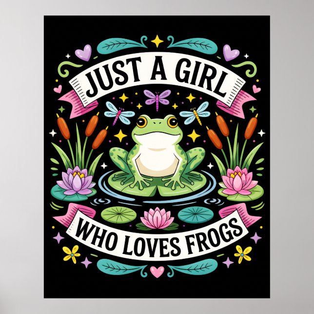 Nur ein Mädchen, das Frösche Liebe Poster (Vorne)