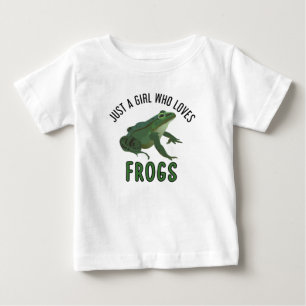 Nur ein Mädchen, das Frösche Lieben Frösche Liebes Baby T-shirt