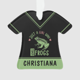 Nur ein Mädchen, das Frösche Lieben Frösche Liebes Ornament