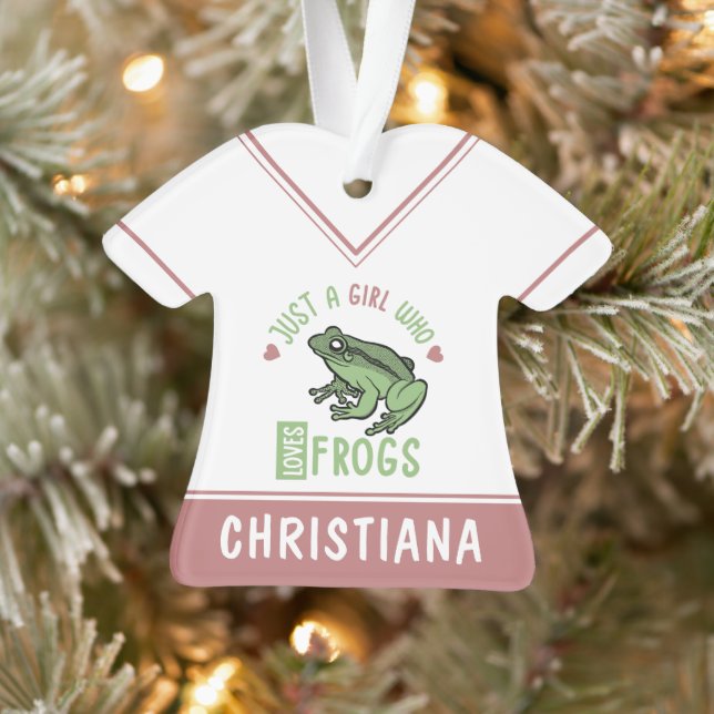 Nur ein Mädchen, das Frösche Lieben Frösche Liebes Ornament (Baum)