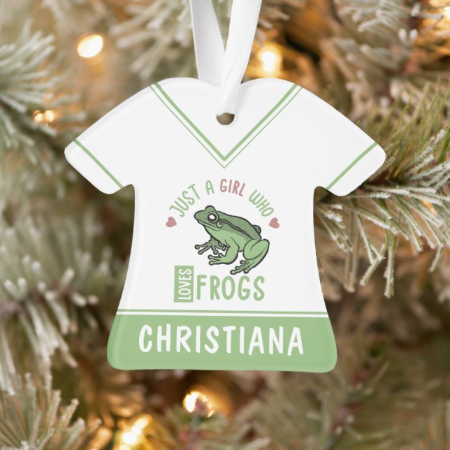 Nur ein Mädchen, das Frösche Lieben Frösche Liebes Ornament (Baum)