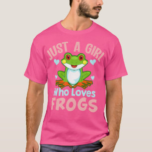 Nur ein Mädchen, das Frösche Niedlichen grünen Fro T-Shirt