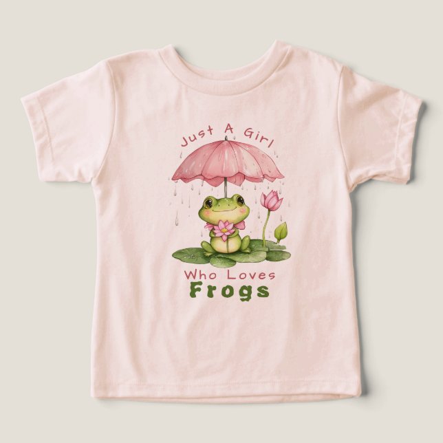 Nur ein Mädchen, das Frösche Niedliches Pink Girl  (Design Vorderseite)