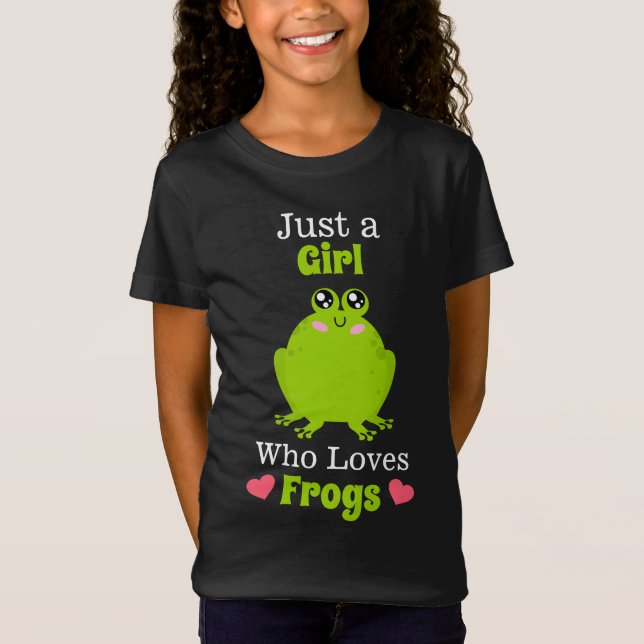 Nur ein Mädchen, das Froschfrosch Liebe T-Shirt (Vorderseite)