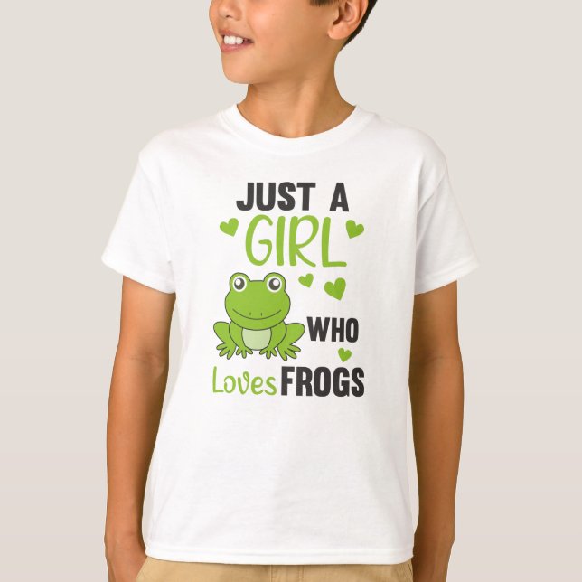 Nur ein Mädchen, das Froschfrösche Liebe T-Shirt (Vorderseite)