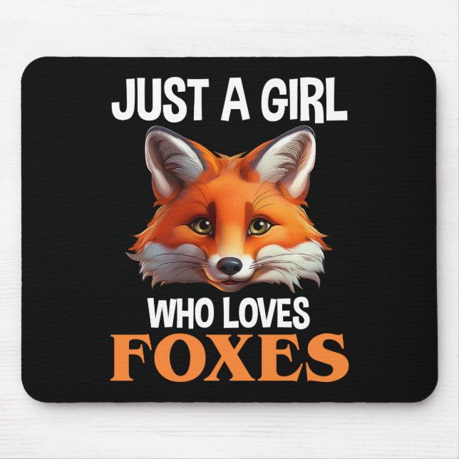 Nur ein Mädchen, das Füchse Lieben Mousepad (Vorne)