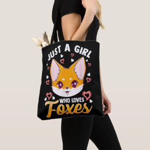 Nur ein Mädchen das Füchse liebt Kinder Mädchen Sü Tasche