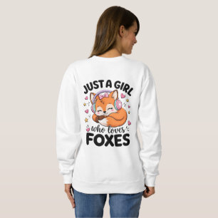 Nur ein Mädchen, das Füchse liebt Süßer rosa Spruc Sweatshirt