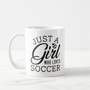 Nur ein Mädchen, das Fußball Lieben Kaffeetasse