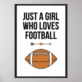 Nur ein Mädchen, das Fußball-Sportsportlerteam Lie Poster