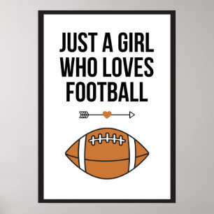 Nur ein Mädchen, das Fußball-Sportsportlerteam Lie Poster