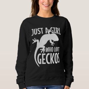 Nur ein Mädchen, das Geckos Leopard Gecko Liebe Sweatshirt