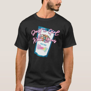 Nur ein Mädchen, das gefriergetrocknete Süßigkeite T-Shirt